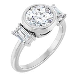 Willa — Round 14K White Gold, 1.5 ct, view 1