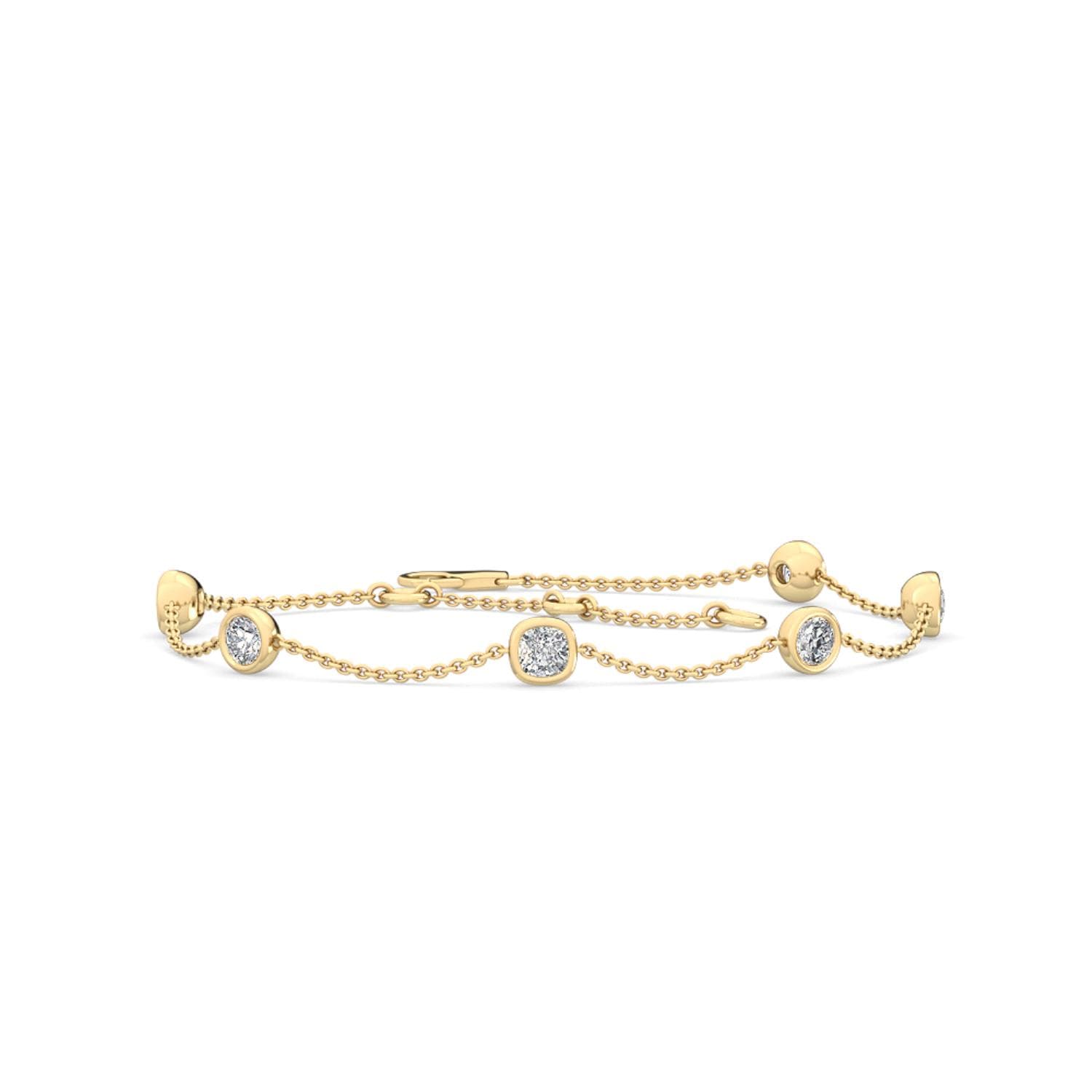 14K Yellow Gold Lab Grown Diamond BRACELET 0.79 ctw SJBR11454-0.75CT