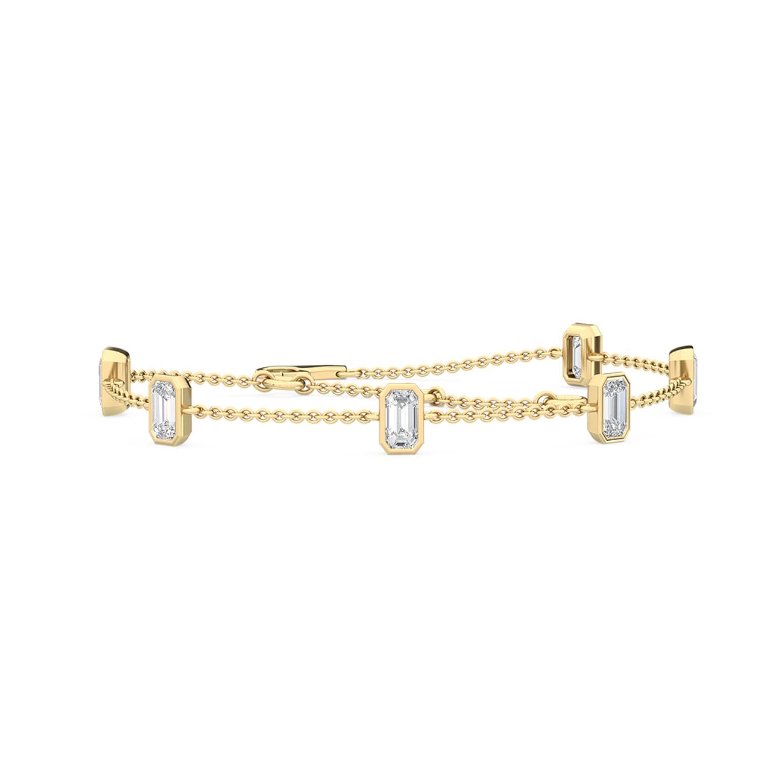 14K Yellow Gold Lab Grown Diamond BRACELET 0.97 ctw SJBR20035EM-1.00CT