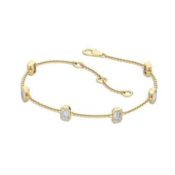14K Yellow Gold Lab Grown Diamond BRACELET 0.97 ctw SJBR20035EM-1.00CT