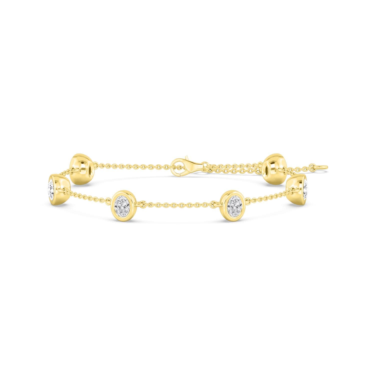 14K Yellow Gold Lab Grown Diamond BRACELET 0.95 ctw SJBR20036OV-1.00CT