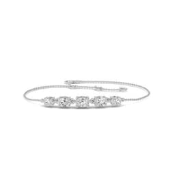 14K White Gold Lab Grown Diamond BRACELET 1.43 ctw SJBR20077-1.15CT