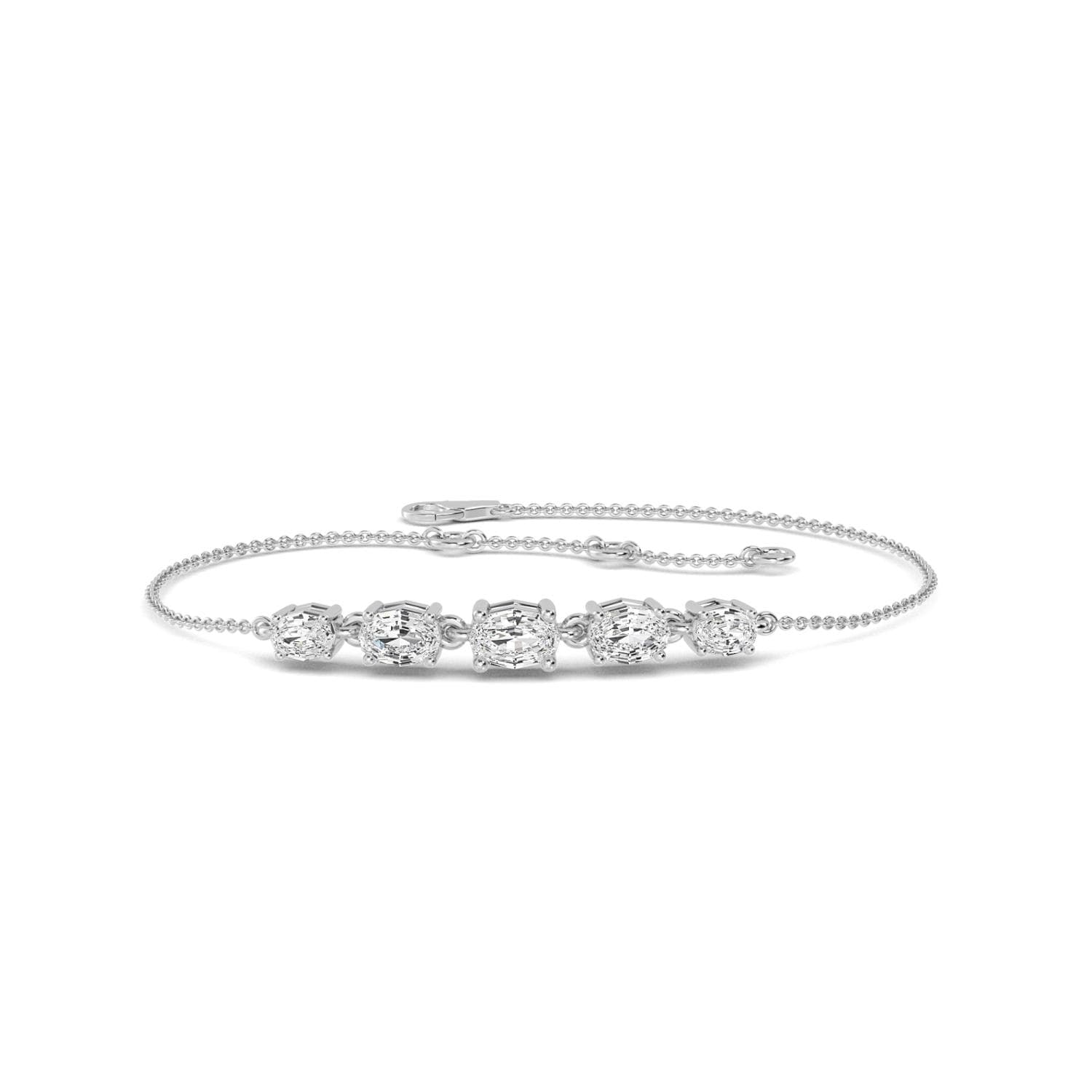 14K White Gold Lab Grown Diamond BRACELET 1.43 ctw SJBR20077-1.15CT