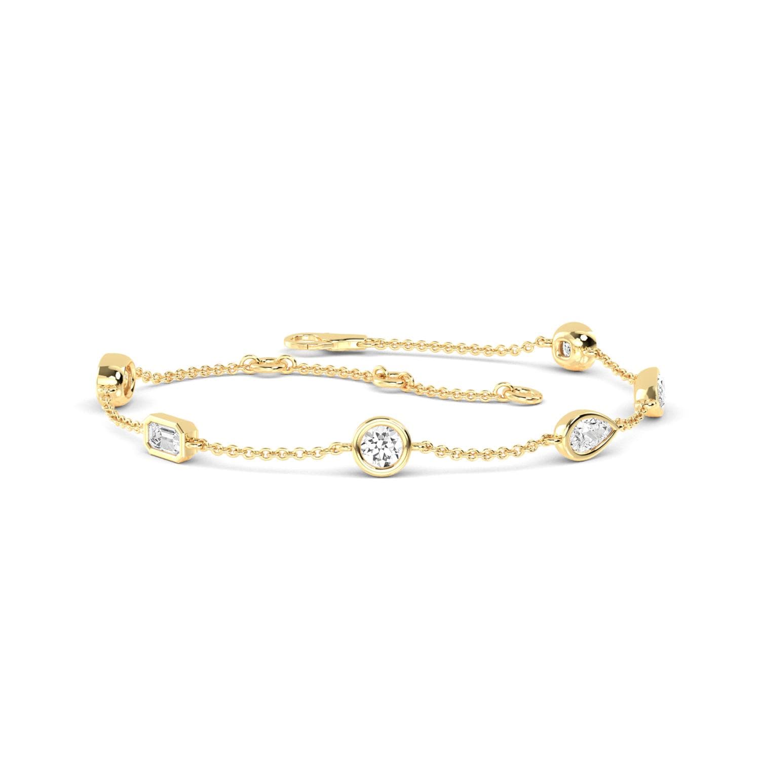 14K Yellow Gold Lab Grown Diamond BRACELET 0.91 ctw SJBR20086MS-1.00CT