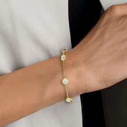 14K Yellow Gold Lab Grown Diamond BRACELET 0.91 ctw SJBR20086MS-1.00CT
