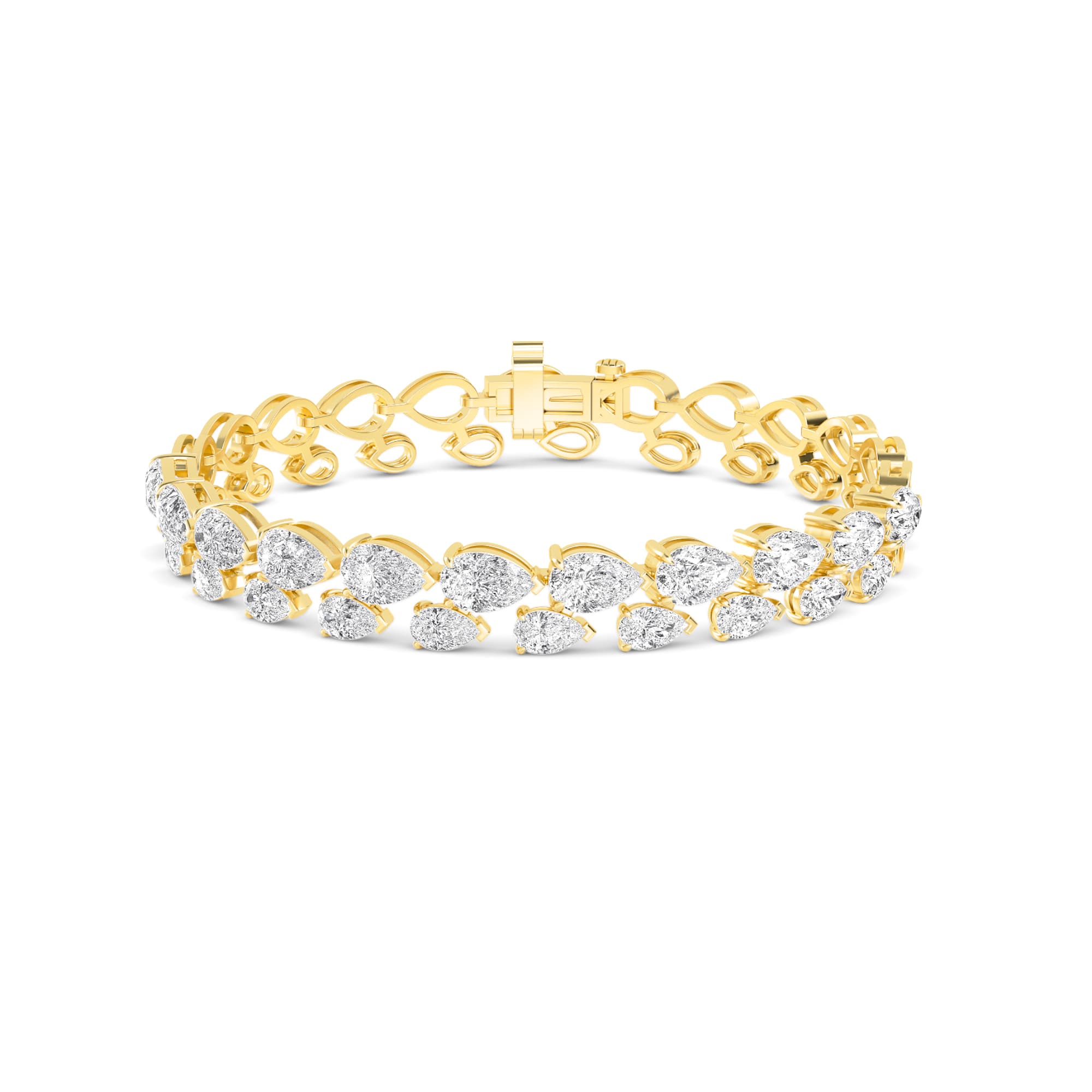 14K Yellow Gold Lab Grown Diamond Bracelet 7.99 ctw SJBR20158A