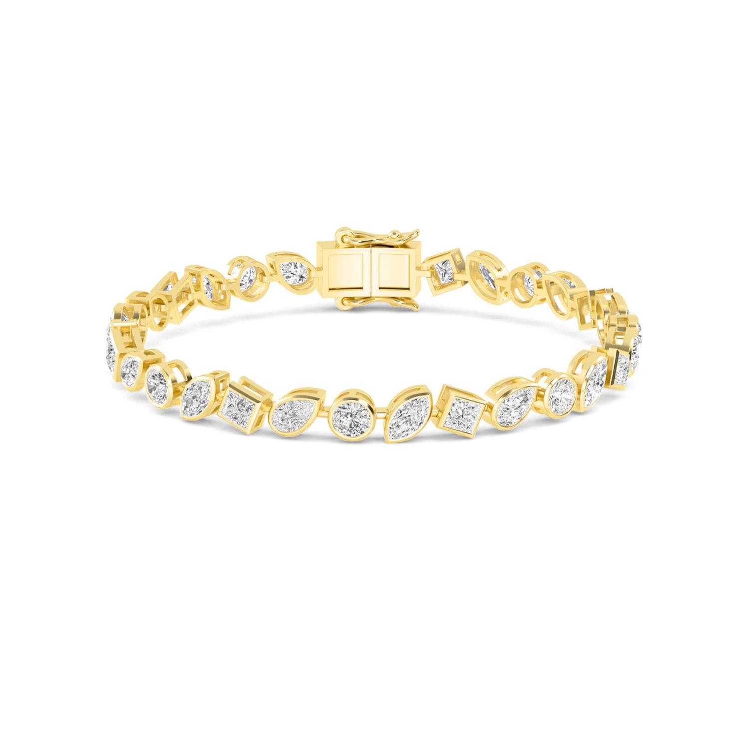 14K Yellow Gold Lab Grown Diamond BRACELET 6.68 ctw SJBR20202MS-0.20CT-7IN