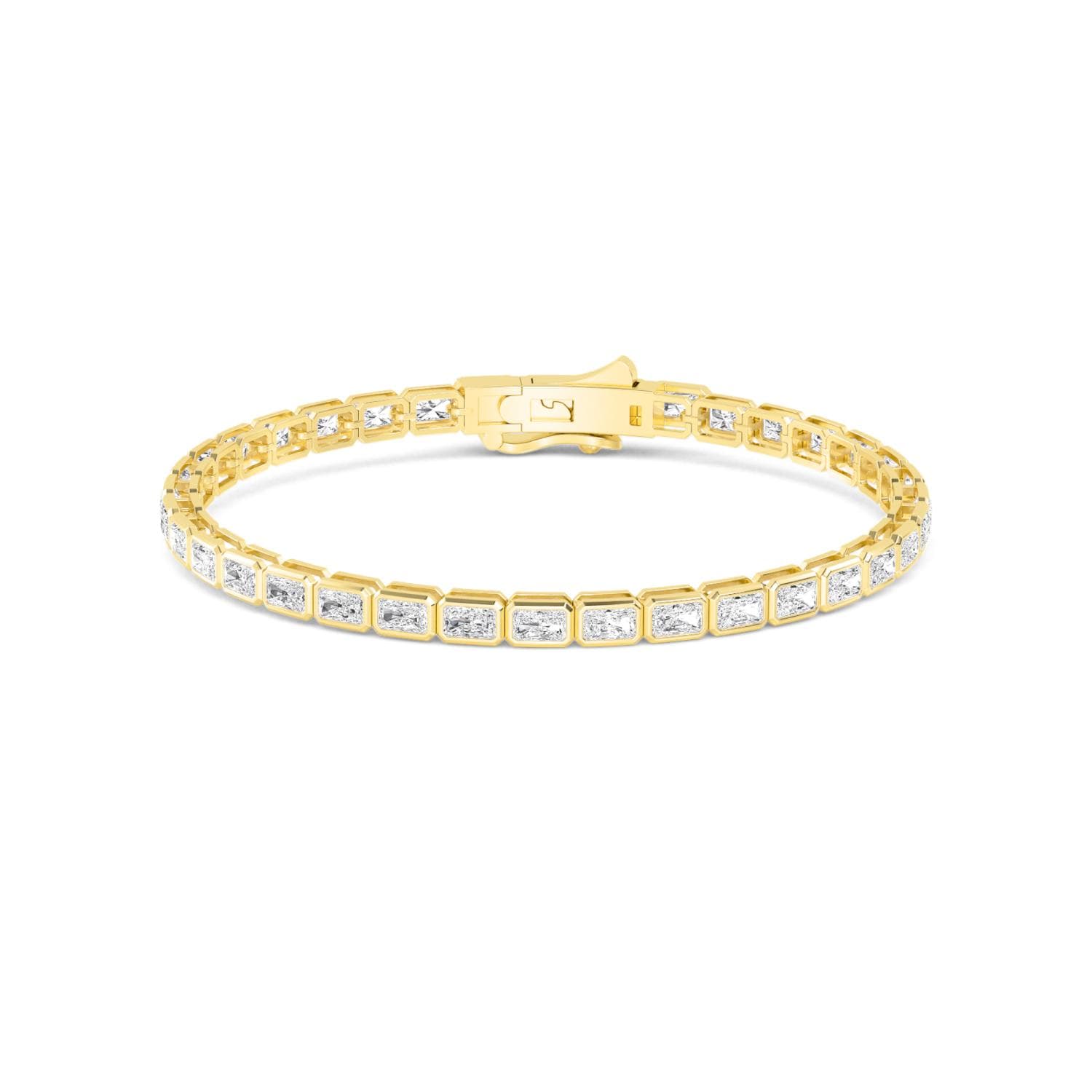 14K Yellow Gold Lab Grown Diamond BRACELET 4.16 ctw SJBR20337RDT-0.11PT-7IN