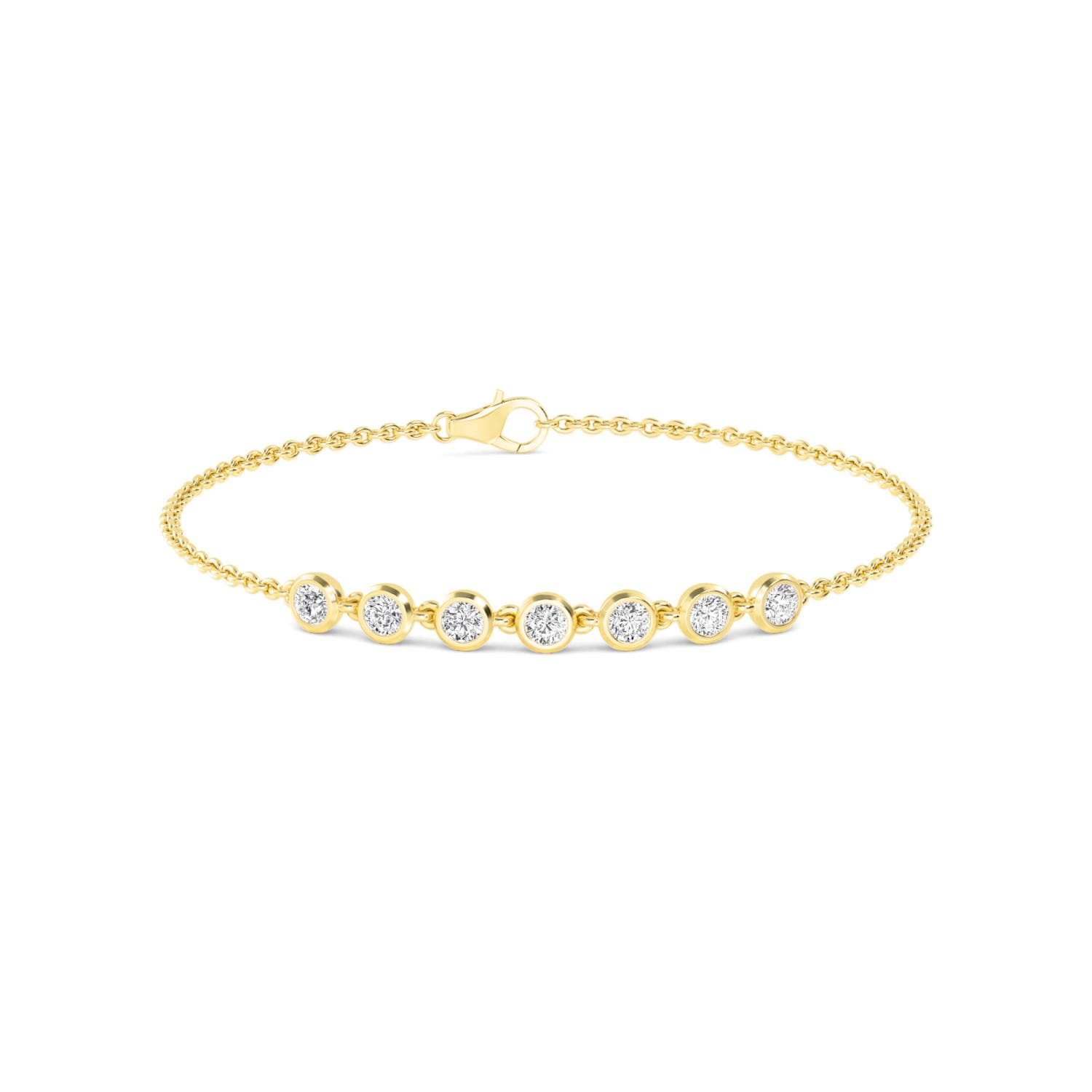 14K Yellow Gold Lab Grown Diamond BRACELET 0.77 ctw SJBR20352-0.75CT