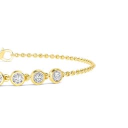 14K Yellow Gold Lab Grown Diamond BRACELET 0.77 ctw SJBR20352-0.75CT