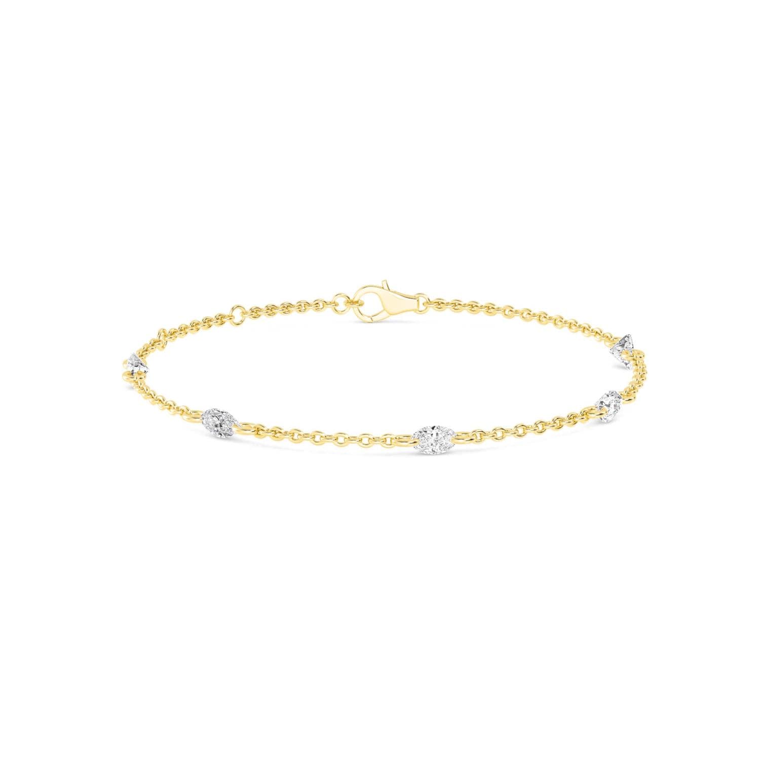 14K Yellow Gold Lab Grown Diamond BRACELET 1.06 ctw SJBR20359-1.10CT