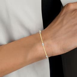 14K Yellow Gold Lab Grown Diamond BRACELET 1.06 ctw SJBR20359-1.10CT