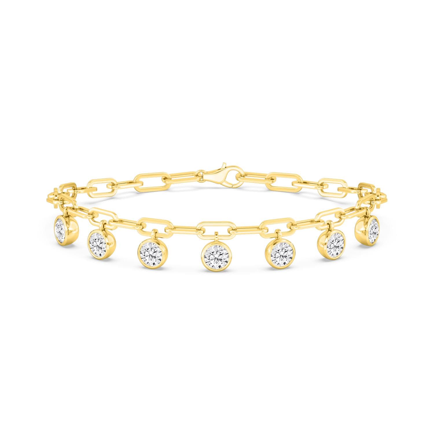 14K Yellow Gold Lab Grown Diamond BRACELET 3.06 ctw SJBR20369-2.83CT-7IN