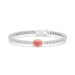 14K Rose & White Gold Lab Grown Diamond BRACELET 9.41 ctw SJBR20375OV-2.25CT-7IN