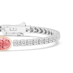 14K Rose & White Gold Lab Grown Diamond BRACELET 9.41 ctw SJBR20375OV-2.25CT-7IN