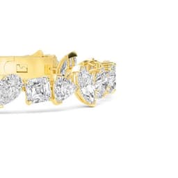 14K Yellow Gold Lab Grown Diamond BRACELET 30.20 ctw SJBR20388-29.00CT-7IN