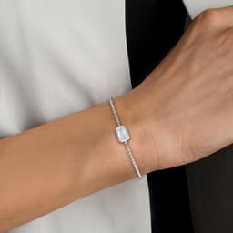 14K White Gold Lab Grown Diamond BRACELET 1.00 ctw SJBR20399EM-1.00CT