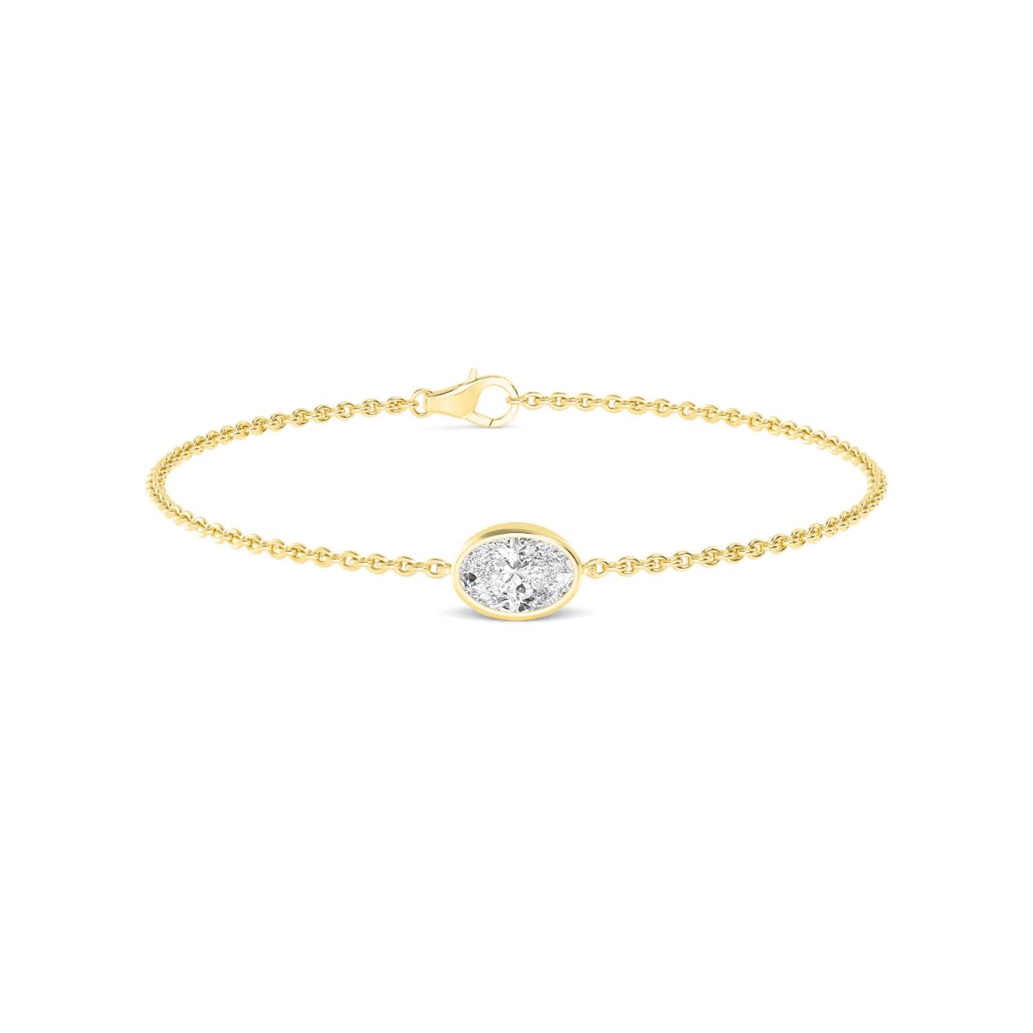 14K Yellow Gold Lab Grown Diamond BRACELET 1.00 ctw SJBR20399OV-1.00CT