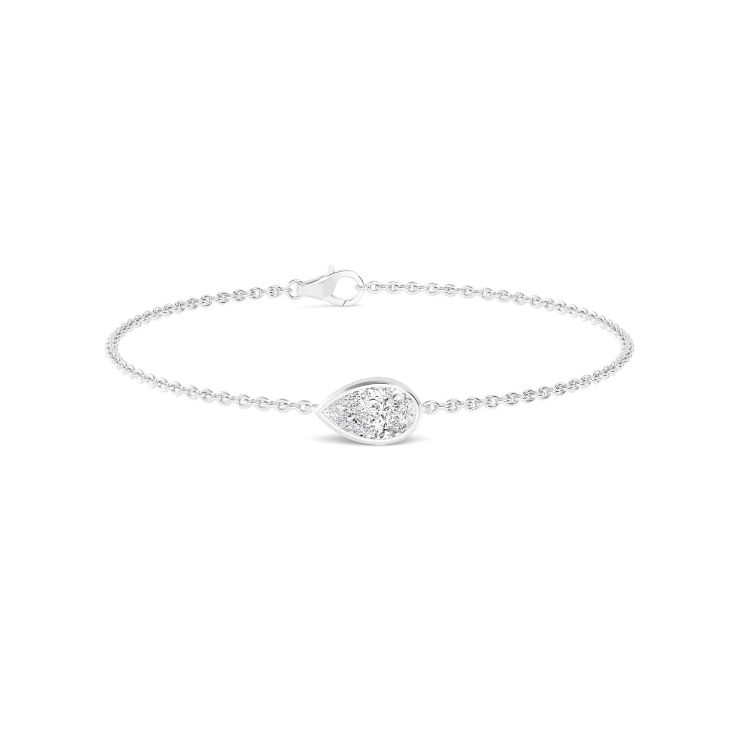 14K White Gold Lab Grown Diamond BRACELET 1.00 ctw SJBR20399PE-1.00CT