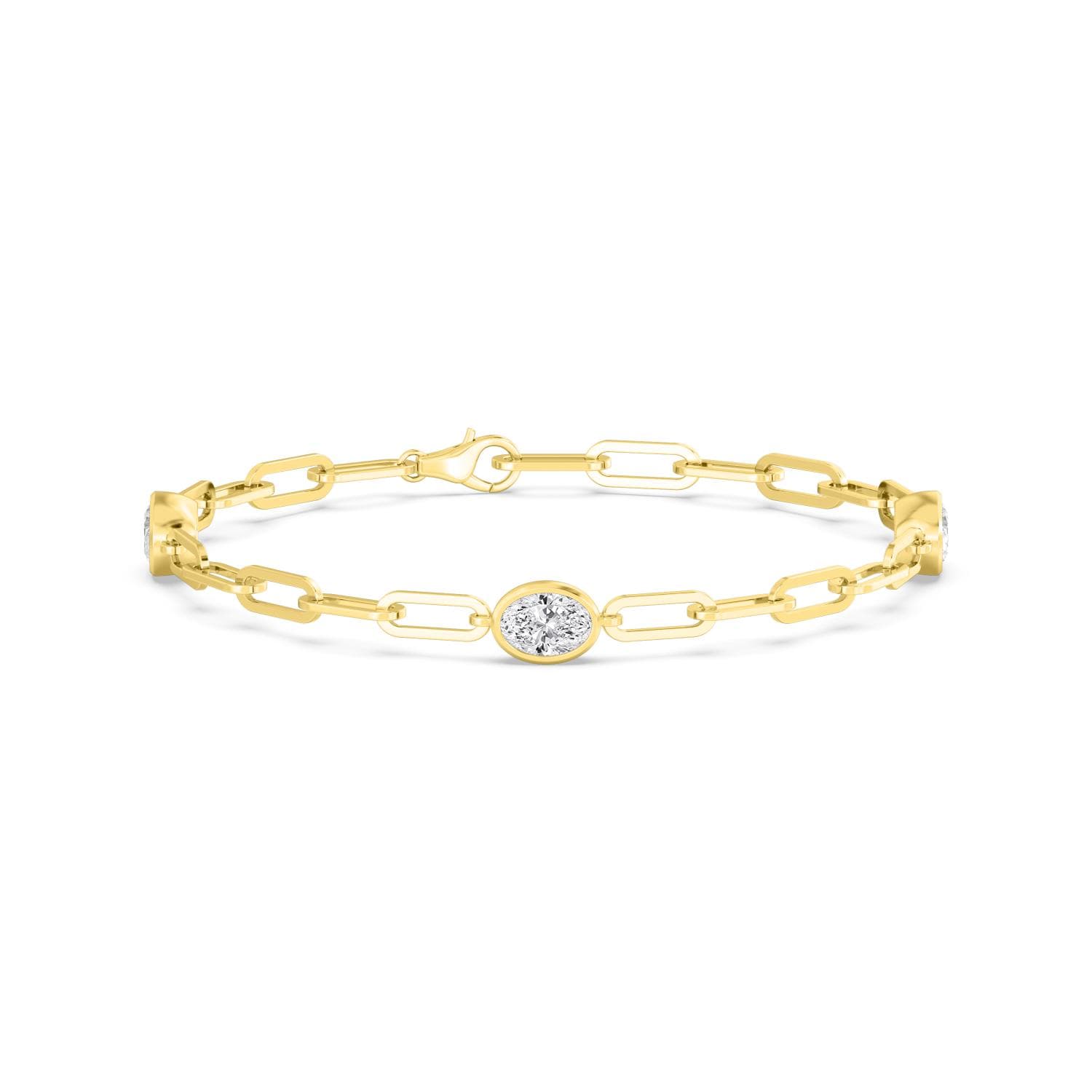 14K Yellow Gold Lab Grown Diamond BRACELET 2.14 ctw SJBR20458OV-0.72CT-7IN