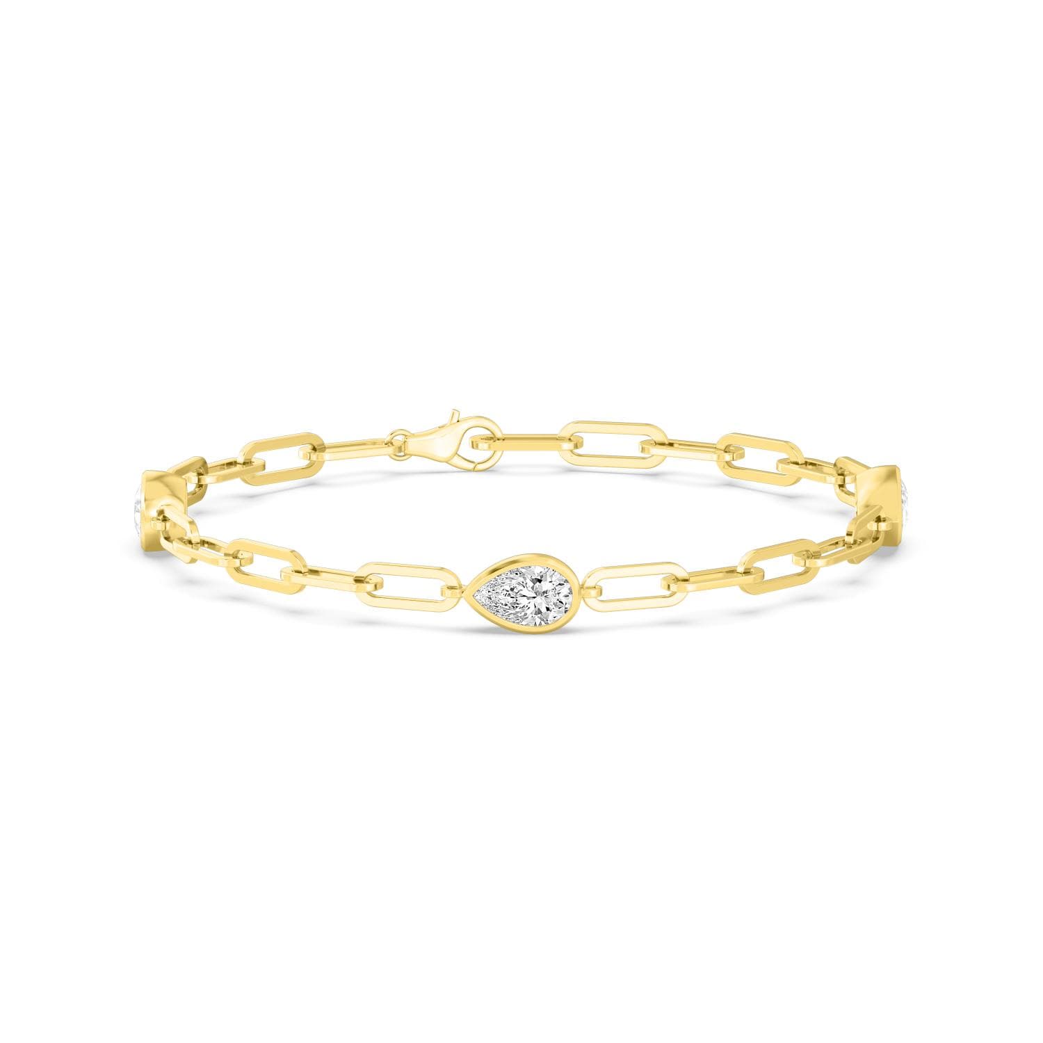 14K Yellow Gold Lab Grown Diamond BRACELET 2.22 ctw SJBR20458PE-0.73CT-7IN