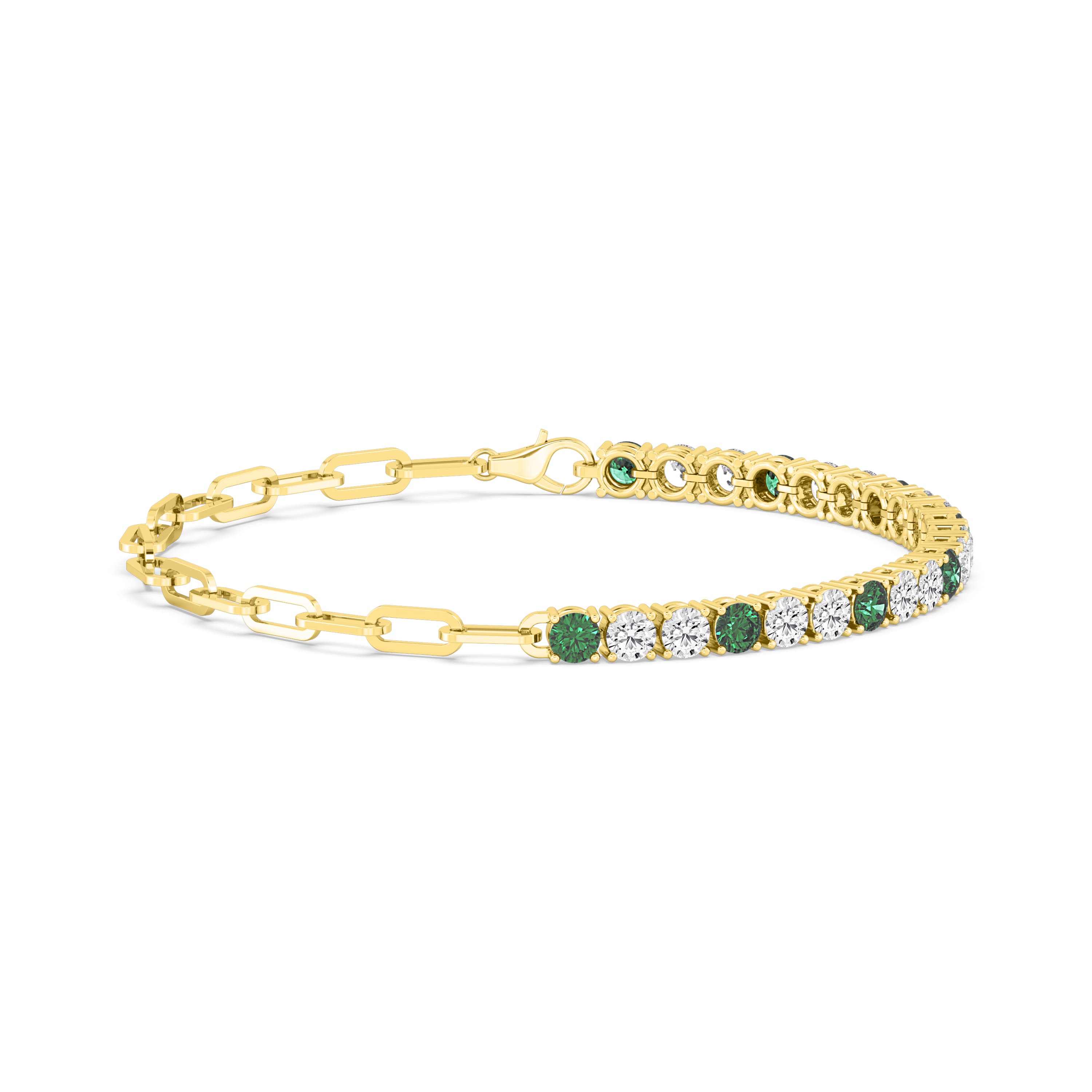 14K Yellow Gold Lab Grown Diamond Bracelet 4.43 ctw SJBR20463-4.63CT-7IN