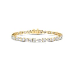 14K Yellow Gold Lab Grown Diamond BRACELET 6.54 ctw SJBR20464MS-6.50CT-7IN