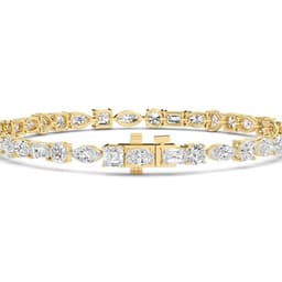 14K Yellow Gold Lab Grown Diamond BRACELET 6.54 ctw SJBR20464MS-6.50CT-7IN