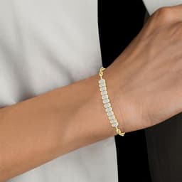 14K Yellow Gold Lab Grown Diamond BRACELET 3.96 ctw SJBR20470OV-0.32CT-7IN