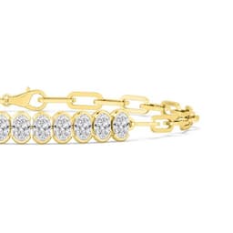 14K Yellow Gold Lab Grown Diamond BRACELET 3.96 ctw SJBR20470OV-0.32CT-7IN