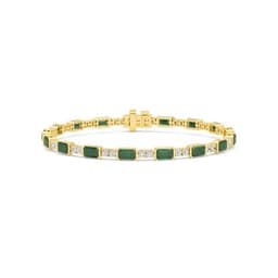 14K Yellow Gold Lab Grown Diamond BRACELET 6.53 ctw SJBR20475-6.50CT-7IN