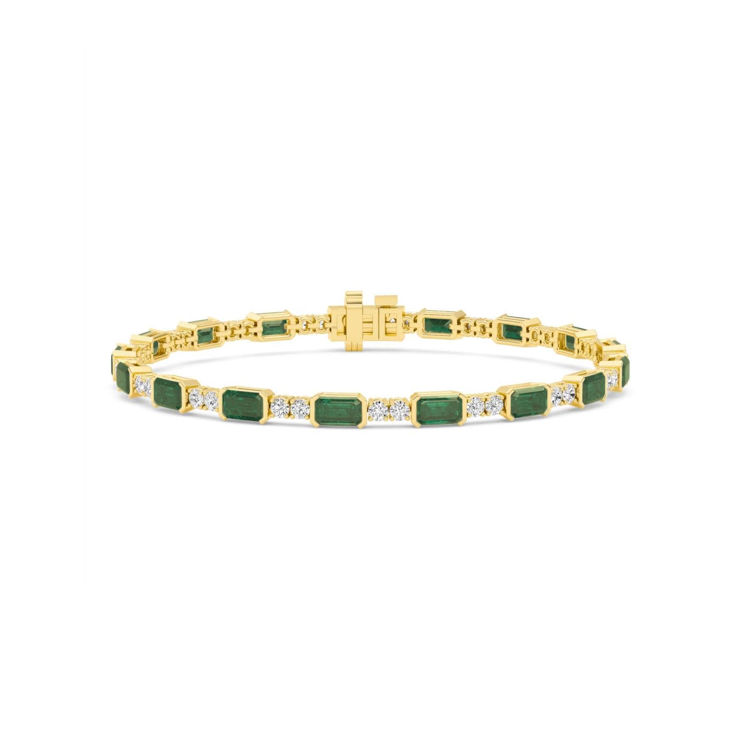 14K Yellow Gold Lab Grown Diamond BRACELET 6.53 ctw SJBR20475-6.50CT-7IN