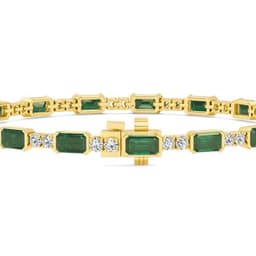 14K Yellow Gold Lab Grown Diamond BRACELET 6.53 ctw SJBR20475-6.50CT-7IN