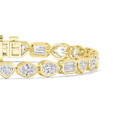 14K Yellow Gold Lab Grown Diamond BRACELET 10.46 ctw SJBR20479MS-10.25CT-7IN