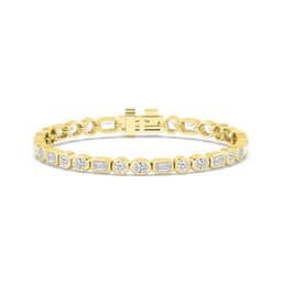 14K Yellow Gold Lab Grown Diamond BRACELET 9.98 ctw SJBR20494MS-10.00CT-7IN