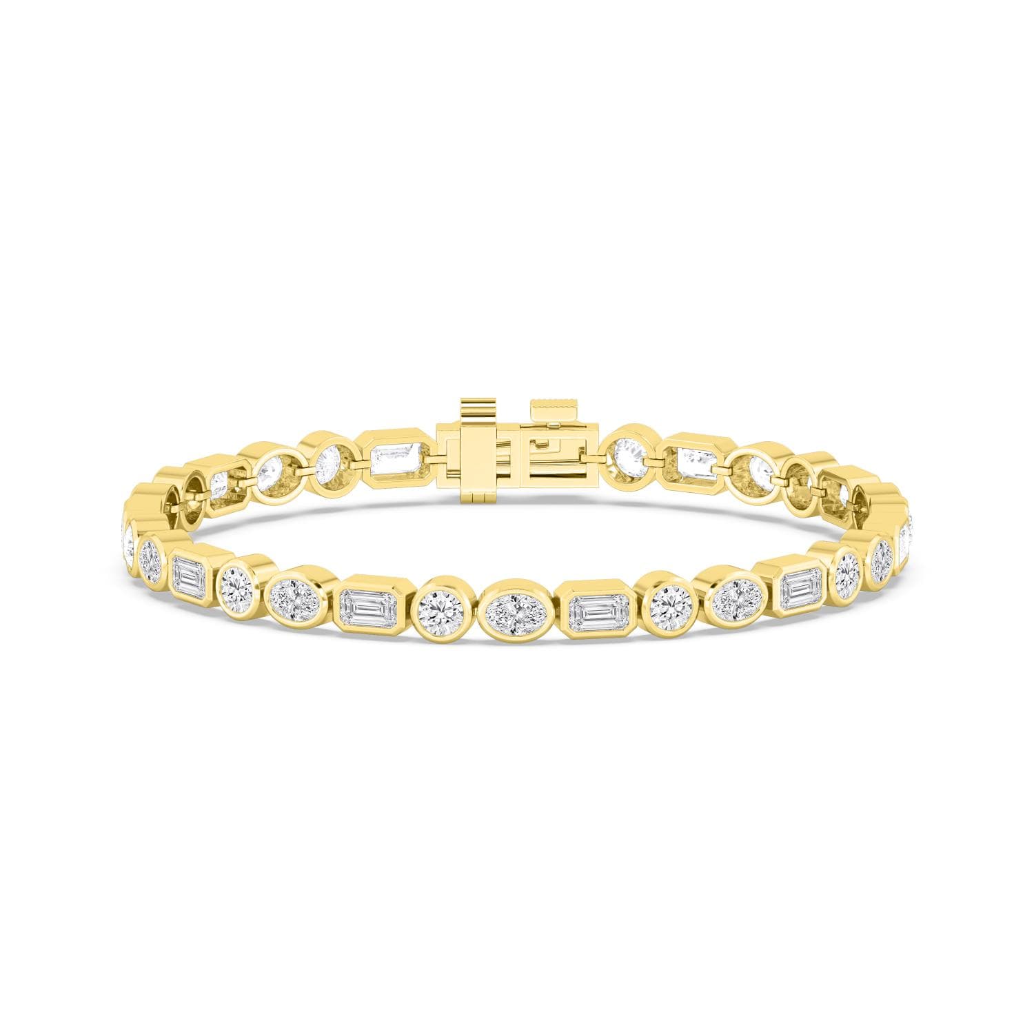 14K Yellow Gold Lab Grown Diamond BRACELET 9.98 ctw SJBR20494MS-10.00CT-7IN