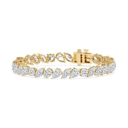 14K Yellow Gold Lab Grown Diamond BRACELET 12.95 ctw SJBR20605-13.10CT-7IN