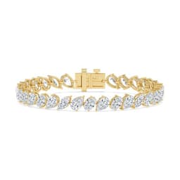 14K Yellow Gold Lab Grown Diamond BRACELET 13.78 ctw SJBR20607-13.63CT-7IN