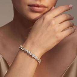 14K Yellow Gold Lab Grown Diamond BRACELET 13.78 ctw SJBR20607-13.63CT-7IN