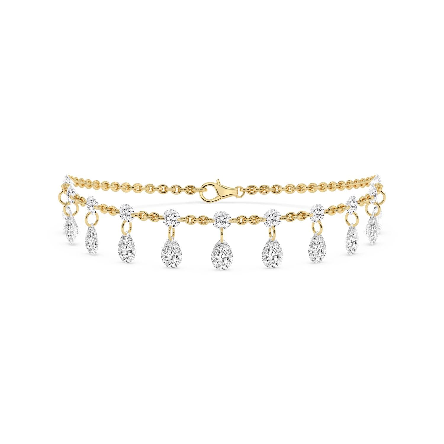14K Yellow Gold Lab Grown Diamond BRACELET 5.79 ctw SJBR20626-5.83CT-7IN