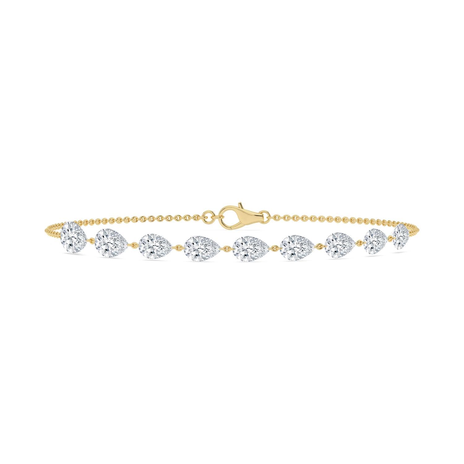 14K Yellow Gold Lab Grown Diamond BRACELET 3.38 ctw SJBR20627-3.38CT-7IN