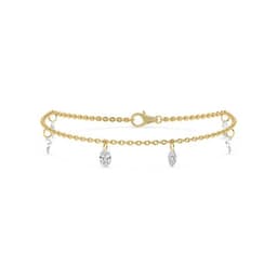 14K Yellow Gold Lab Grown Diamond BRACELET 1.41 ctw SJBR20628-1.38CT-7IN