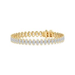 14K Yellow Gold Lab Grown Diamond BRACELET 13.85 ctw SJBR20633OV-0.32PT-7IN