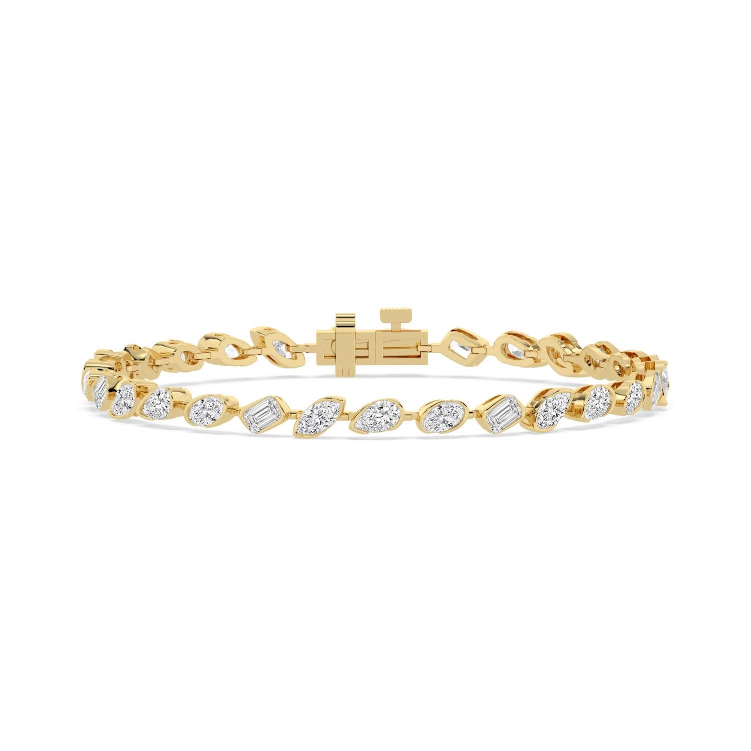 14K Yellow Gold Lab Grown Diamond BRACELET 6.49 ctw SJBR20651MS-0.20PT-7IN
