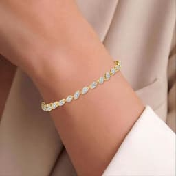 14K Yellow Gold Lab Grown Diamond BRACELET 6.49 ctw SJBR20651MS-0.20PT-7IN
