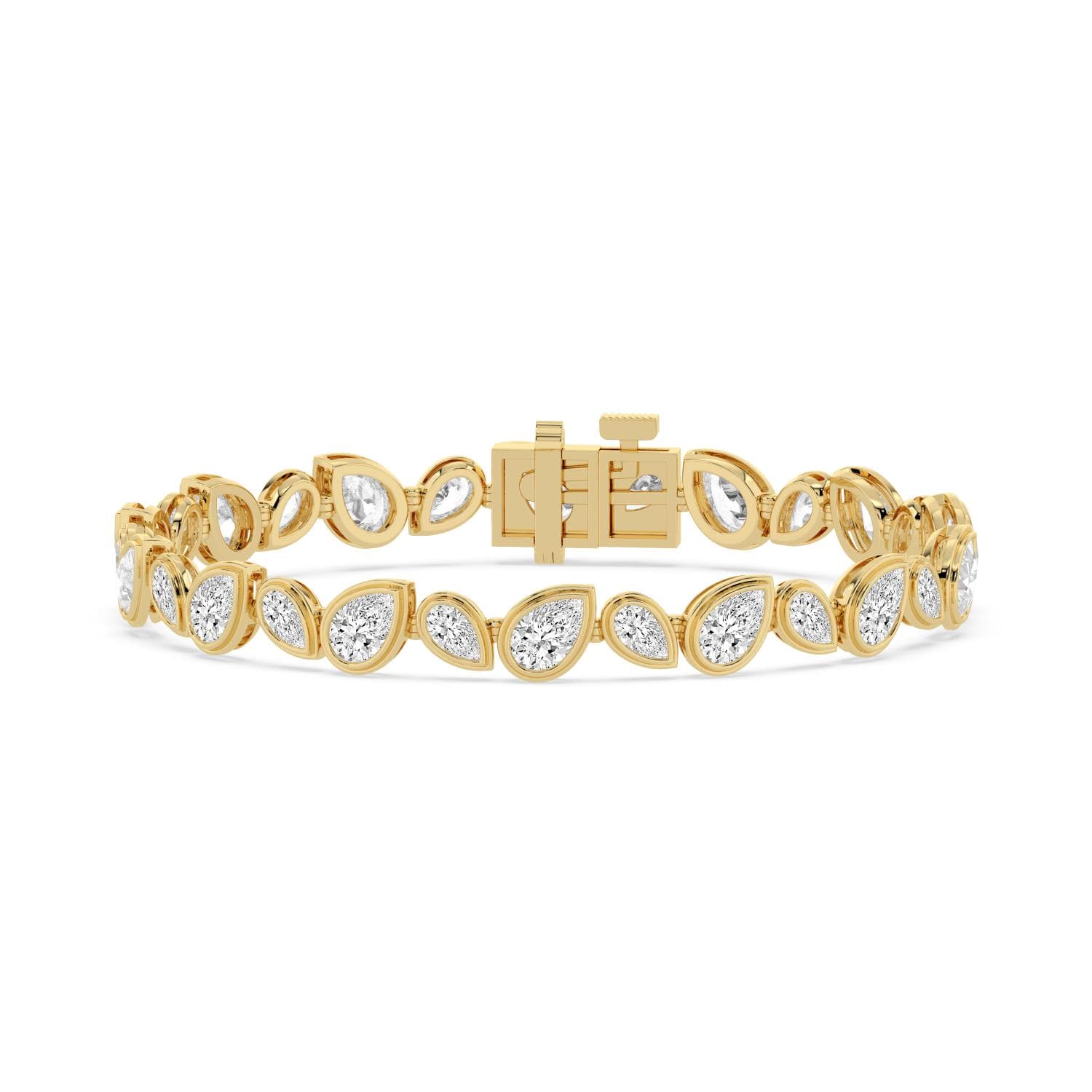 14K Yellow Gold Lab Grown Diamond BRACELET 10.92 ctw SJBR20663PE-10.50CT-7IN