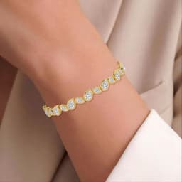 14K Yellow Gold Lab Grown Diamond BRACELET 10.92 ctw SJBR20663PE-10.50CT-7IN