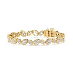 14K Yellow Gold Lab Grown Diamond BRACELET 10.92 ctw SJBR20663PE-10.50CT-7IN