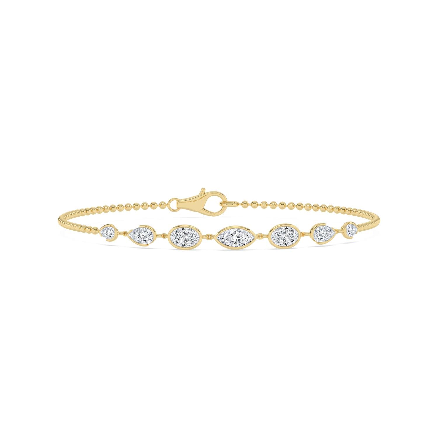 14K Yellow Gold Lab Grown Diamond BRACELET 1.77 ctw SJBR20666-1.75CT-7IN