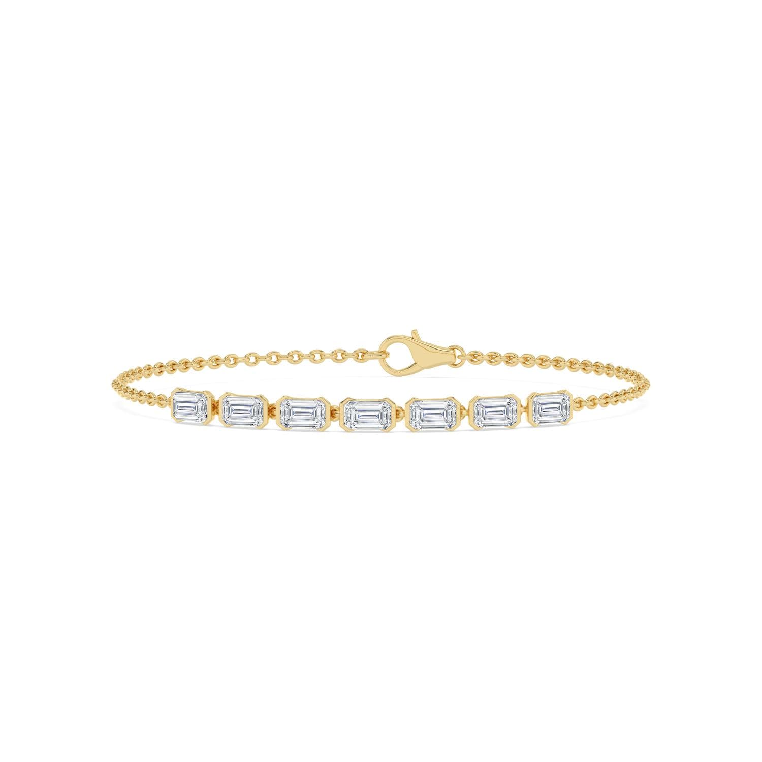 14K Yellow Gold Lab Grown Diamond BRACELET 2.33 ctw SJBR20668EM-2.20CT-7IN